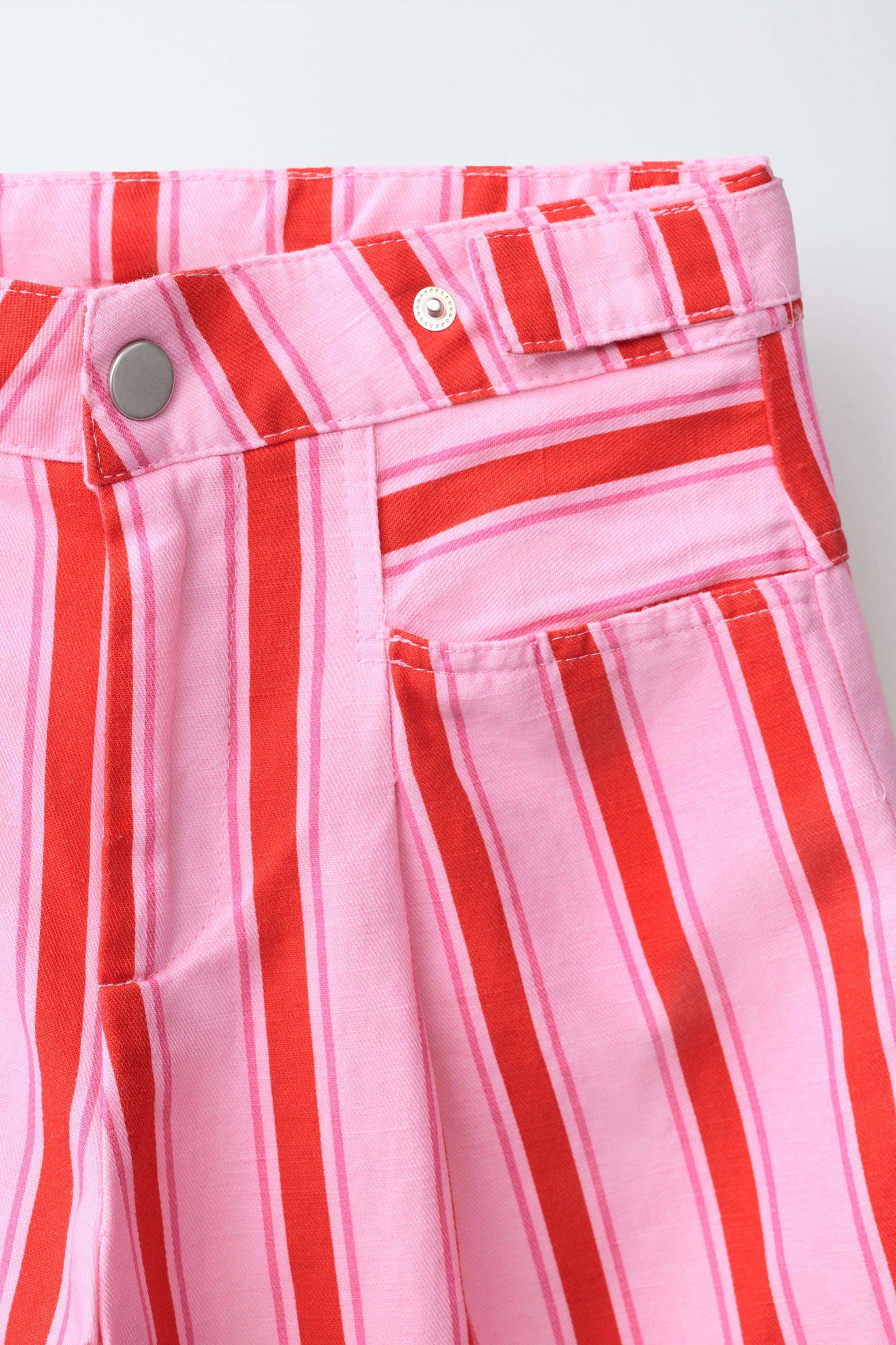 PANTALON BARREL À RAYURES